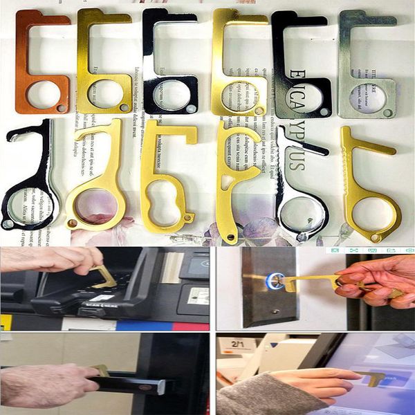 

dhl elevator button contactless tool safety door handle brass key grip safety protection isolation no-touch opener da432