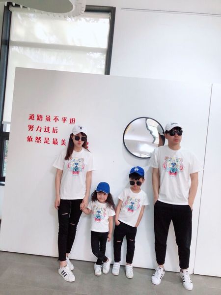

Family Pack cotton T-shirts 2019 kids girls boys familly matching summer jumper tops
