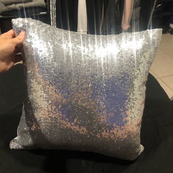 

9 colors glitter sequins pillow case 40*40cm solid color square pillow covers dense sequin cushion cover home sofa decor throw pillowcases