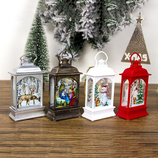 

christmas decorations, creative portable christmas lights, painted transparent small lights ornaments