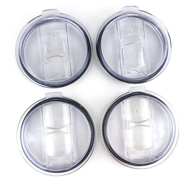 

transparent plastic cups lid sliding switch cover drinkware lid for 20 30 oz cars beer mugs splash spill proof lxl1183-1