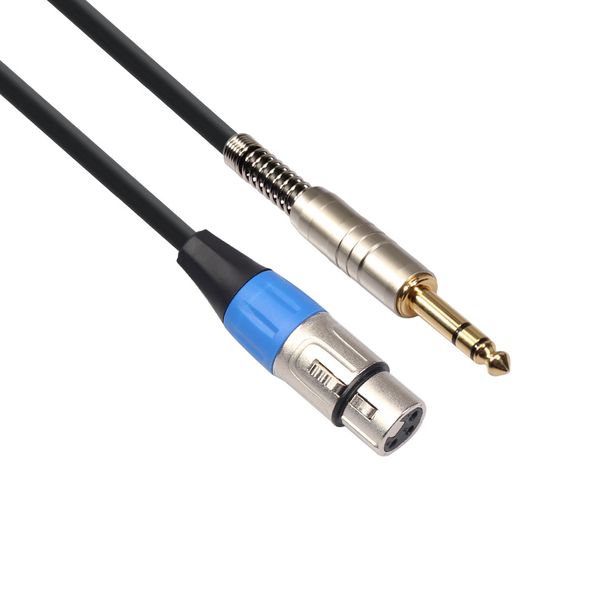 

stereo microphone 6.35mm to xlr male to female 3pin noise reduction shielded wire live audio cable cords