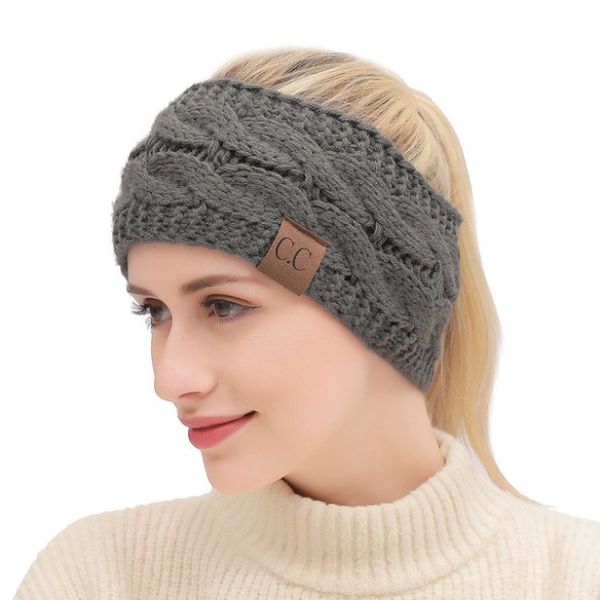 

women cc hairband colorful knitted crochet headband winter ear warmer elastic hair band wide hair accessories2254823