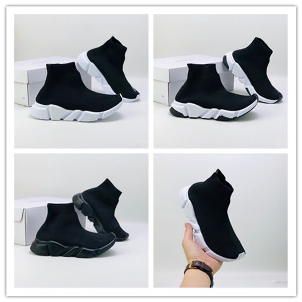 

2020 kids speed runner sock shoes for boys socks shoes boots child trainers teenage runners sneakers running chaussures, Black