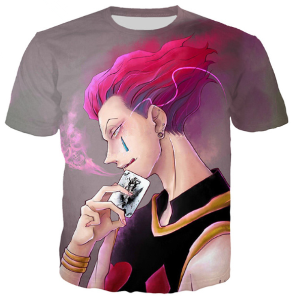 

хип-хоп мультфильм аниме hunter x hunter новейшая модная футболка с принтом 3d мужская / женская унисекс с круглым воротом с коротким рукаво, White;black