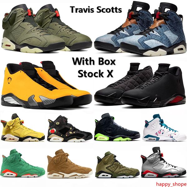 

2020 with stock x 6 6s travis scotts basketball shoes 14 14s se black candy cane washed denim cny vi xi mens designer sports sneakers