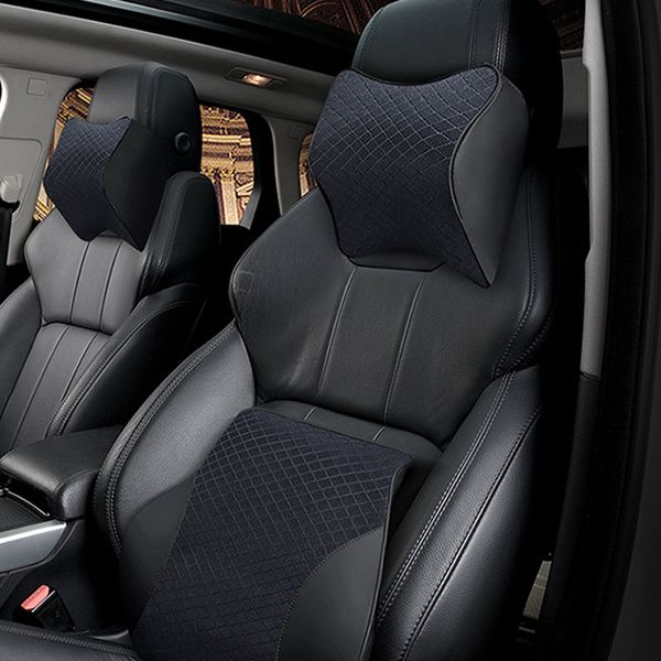 

space memory foam car lumbar support pillow auto neck headrest fabrics pillow b99