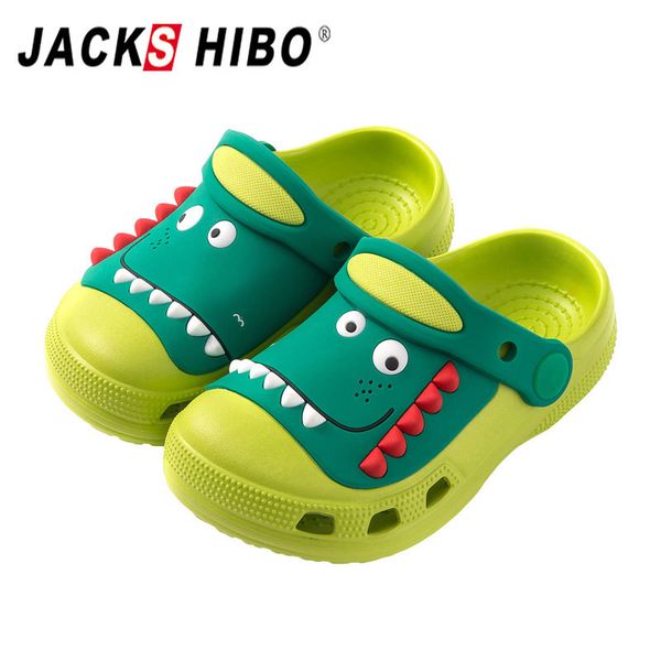 

jackshibo мальчики башмаков малышей маленькие дети трусы мультфильм динозавр garden beach water shoes скольжение на легкие сандалии y200520, Black