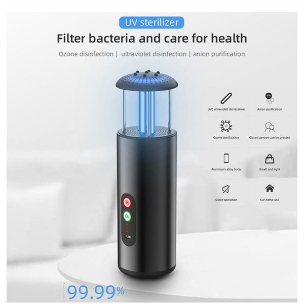 

uvc sanitizer ozone anio air purifier portable usb germicidal lamp deskair cleaner removal odor bedroom kitchen disinfection
