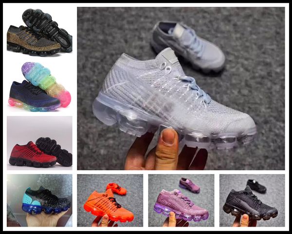 

2018 new air cushion flair children shoes skate boys girls running shoes kids shoes kid sports sneakers eur 28-35, Black