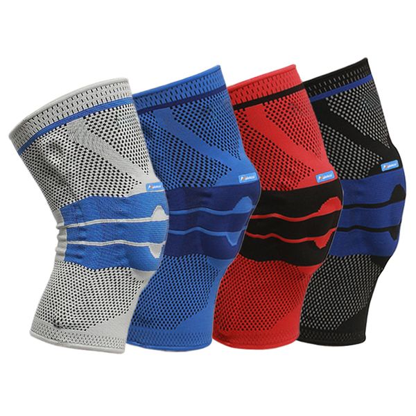 

1pc high elastic knee support brace kneepad adjustable patella volleyball knee pads basketball safety guard strap protector, Black;gray