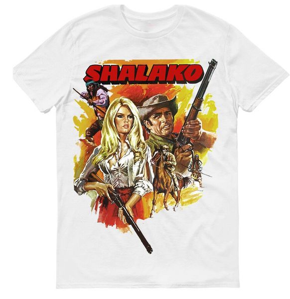 

shalako100% cottonmen&#039s t-shirt.e0438, White;black
