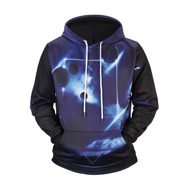 

hoodies men's stars planet steetwear streetwear loose hoodie spring and autumn, Black