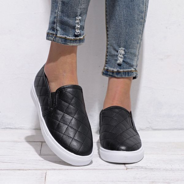 

casual solid flats shoes women one-legged round head comfortable flat-bottomed shoes lady's cotton fabrics loafers#3, Black