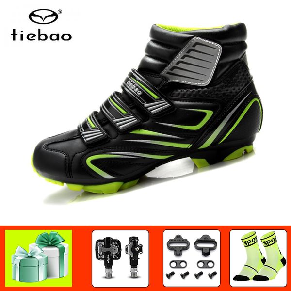 

tiebao winter cycling shoes sapatilha ciclismo mtb spd pedals mountain bike shoes superstar outdoor sneakers athletic mtb, Black
