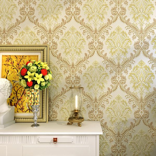 

romantic wedding room bedroom full papel de parede 3d wallpaper non woven simple european damascus wall paper roll