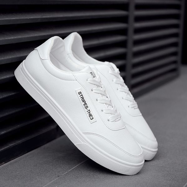 

new white fashion shoes men casual lace-up shoes tenis masculino adulto comfortable male walking shoes, Black