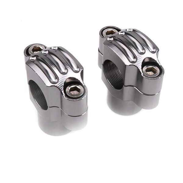 

universal motorcycle aluminum screw hole 22mm 0.866 inch handlebar risers fat handle bar mount clamp for racing and scooter