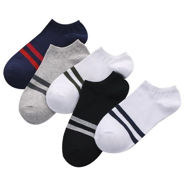 Niedrige unsichtbare Socken aus Baumwolle mit Streifen für Herren und Damen mit Mesh-Belüftung, Fersengriff, rutschfeste, flache Knöchelsocken-Hausschuhe