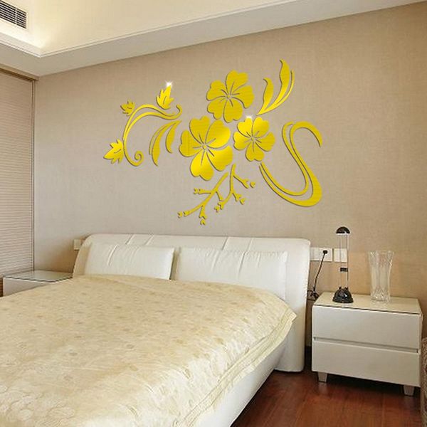 

wall stickers 3d mirror removable wall stickers 78x60cm decals home tv set decorative diy easy to install