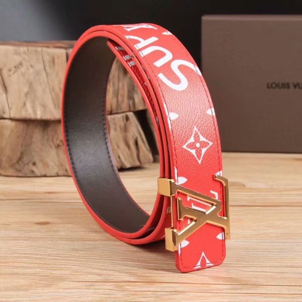 

New black color luxury de igner belt fa hion geometric pattern buckle belt men women belt ceinture f optional attribut