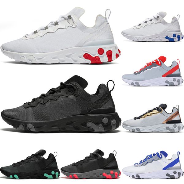 

react element 87 triple black men women running shoes 55 grey royal red metallic gold sneakers sports mens anthracite trainer shoes