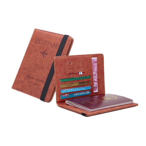 

rfid safe card holder purse multi-function bag cover on the passport holder protector wallet business card soft passport cover