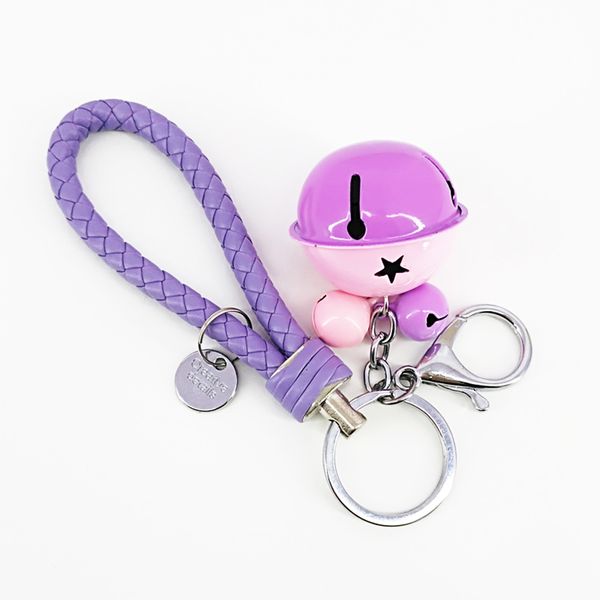 

new cute bells key chains pu rope handbag fashion decor colorful keychains personalized decorative supplies friendship gifts, Silver