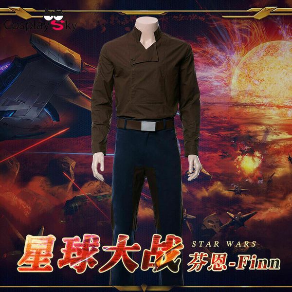 

возвышение скайуокер finn косплей костюм uniform outfit, Black;red