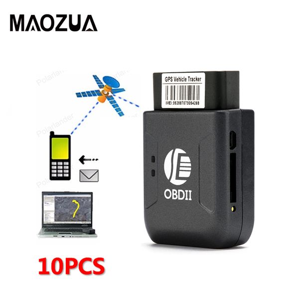 

10 шт. / лот tk206 gps трекер obd2 obdii интерфейс автомобиля gsm gsm gprs в режиме реального времени gps lbs точная система слежения местоп