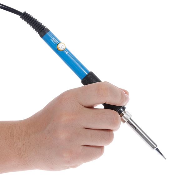 

eu/us plug 60w electric soldering irons temperature adjustable mini handle heat pencil soldering iron welding tool with 5pcs iron tips