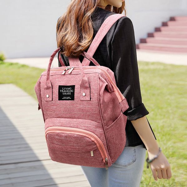 

fashion casual 2019 mummy bag nappy bottle bag large capacity baby travel backpack nursing transparent transparent beach