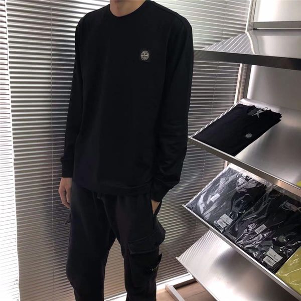 

810155 autumn chaozhou men's guard, korean edition, slim t-shirt, long sleeve t-shirt, bottom shirt, printed t-shirt for young students, White;black