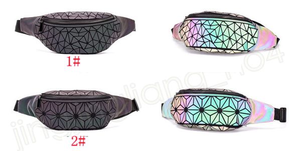 

bag geometric waist outdoor ffa2172 the fanny shoulder glow light bag pu night zipper waist women leather chest pack in luminous meqcx, Red;black