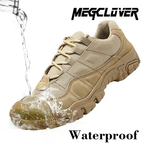 

2019 outdoor men hiking shoes waterproof breathable tactical combat army boots desert training sneakers anti-slip trekking shoes