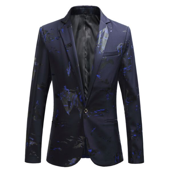 

2019 fashion new men casual boutique suit /male prints suit blazers coat /large size m -6xl, White;black