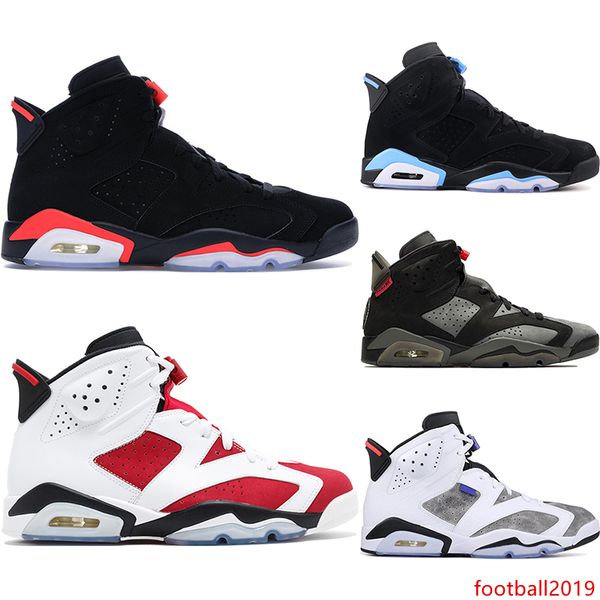 

2020 black infrared 6 basketball shoes psg 6s unc black blue white infrared men sport blue red oreo oreo black cat sneakers 7-13