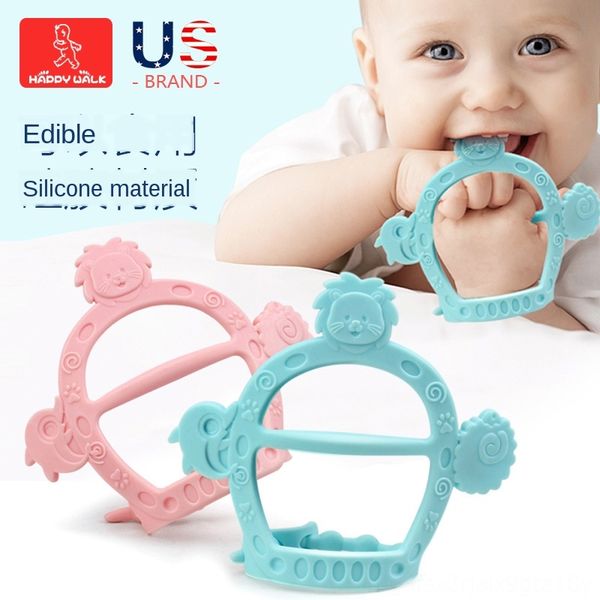 

baby grinding stick anti-eat finger artifact baby gum bite silica gel bite music toy can be boiled toy bracelet bracelet