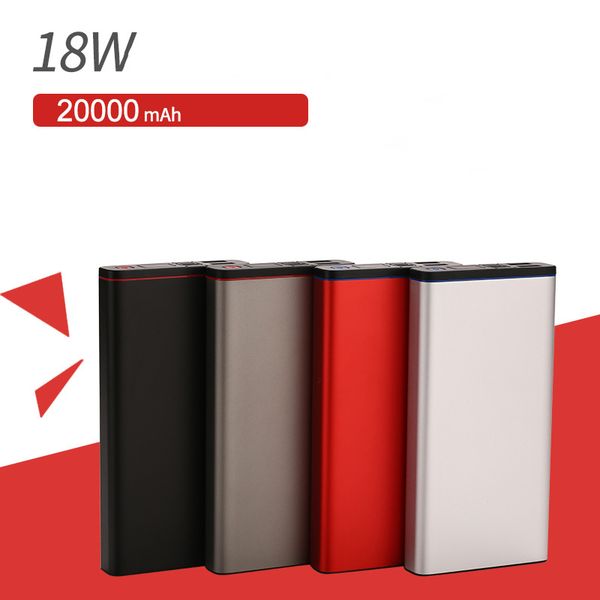 

корпус из алюминиевого сплава мобильный телефон банк силы 20000 ма большой емкости поддерживает 18вт быстрой зарядки могут быть настроены ло