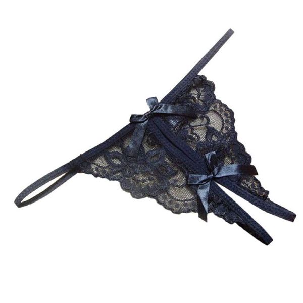 

2017 new women's panties for erotic underwear bowknot transparent lace thong lingerie calcinha drop shipping f50, Black;pink