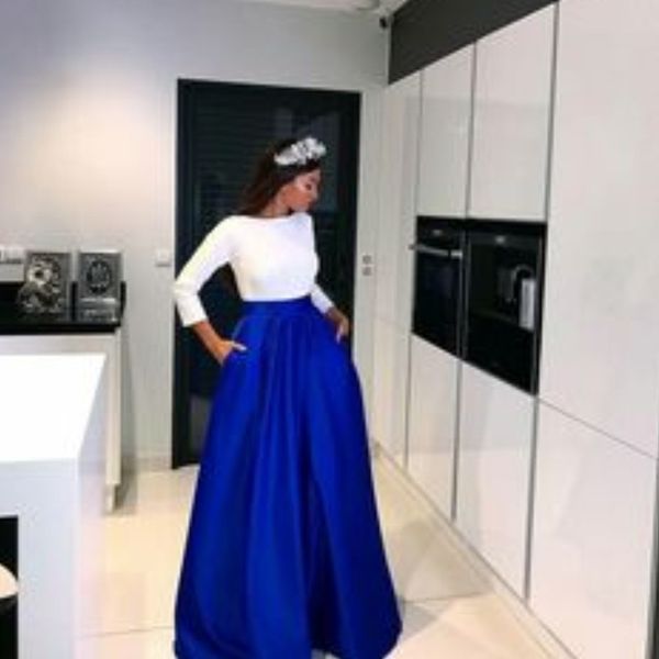 

royal blue arabic платья выпускного вечера платья плюс размер вечернее вечернее платье 2020 vestidos de fiesta de noche robe de soiree long, Black