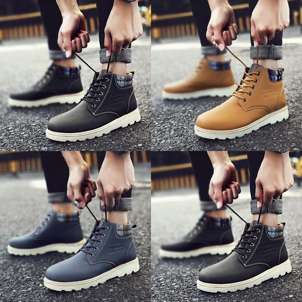 

men outdoor non-slip mountaineering lace-up shoes boots tooling shoes, Black