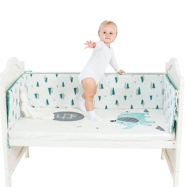 

nordic design baby bed thicken bumpers 1pcs crib around cushion cot protector cushions 4colors newborns room decor