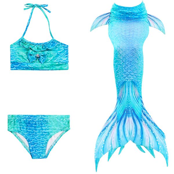 

girl's mermaid tail kids swimsuit mermaid bikini cosplay costume for swimming children tails swimwear bathsuit beachwear