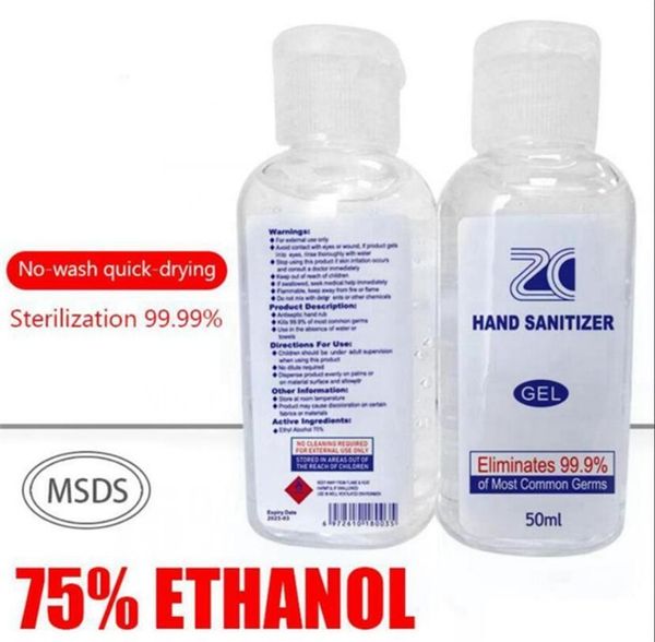 

50ml hand sanitizer household disinfectant travel kids portable quick dry 75% alcohol effective mini instant hand gel 7037