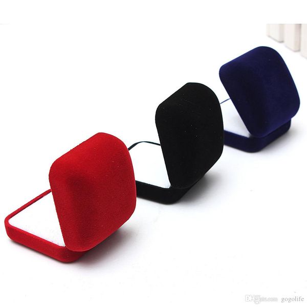 

заводская мода бархат обручальное обручальное кольцо серьги кулон ювелирные изделия дисплей день рождения коробка подарок бесплатная доставк, Black;white