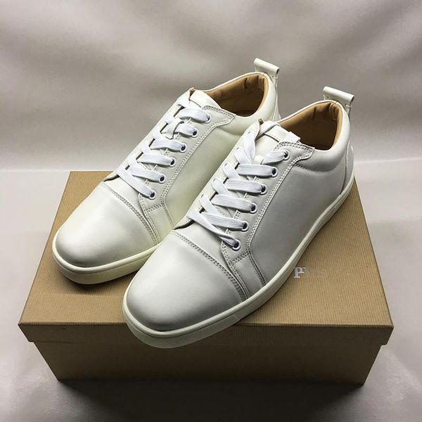 

designer shoes for man women red bottoms junior spikes flat sneakers genuine leather fashion paris dress shoes with box lts