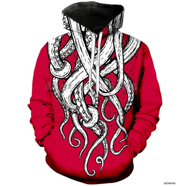 

mens designer hoodie ocs 3d digital printing lian hat sweater , canuqsp, Black