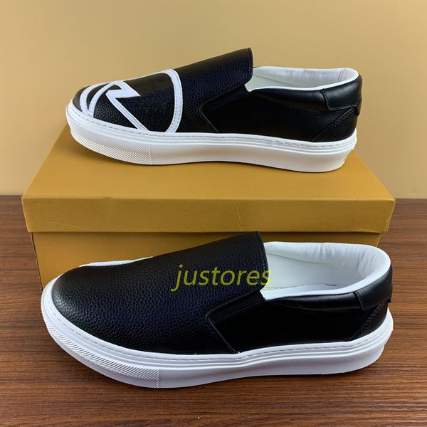 

2019 with box woman man designer shoe logo lu slip-on loafer sneaker italian luxury shoe casual shoes, Black