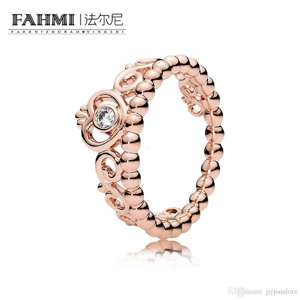 

fahmi 100% 925 sterling silver 1:1 original authentic charm 180880cz temperament fashion glamour retro ring wedding women jewelry, Slivery;golden